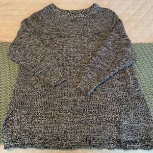 Ribbed crew oversized sweater